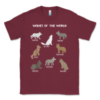 Burgundy Wolves Of The World Educational Wolf Gift Classic Tee - trangStudio