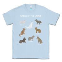 Dusty Blue Wolves Of The World Educational Wolf Gift Classic Tee - trangStudio