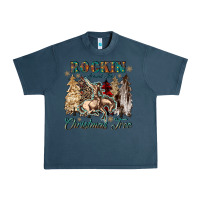 Midnight Navy rockin around the christmas tree Urban Heavy Tee - CowGirlArtShop