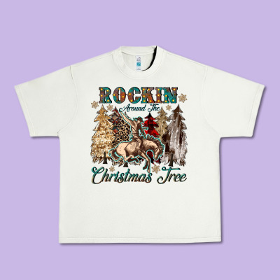 Rockin Around The Christmas Tree Urban Heavy Tee Designed By Cowgirlartshop