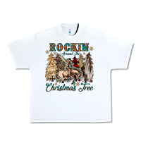 White rockin around the christmas tree Urban Heavy Tee - CowGirlArtShop