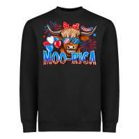 Black moo rica Heavyweight Sweatshirt - CowhideDigitalArt