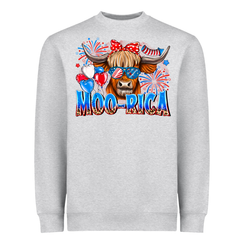 Moo Rica Heavyweight Sweatshirt by CowhideDigitalArt | Teevron