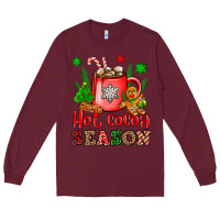 Burgundy hot cocoa season Long Sleeve Tee - OliviaCreatesArt