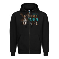 Black just a small town girl Zipper Hoodie - SublimationCraftShop