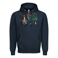 Navy just a small town girl Zipper Hoodie - SublimationCraftShop