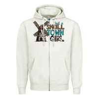 Oatmeal Heather just a small town girl Zipper Hoodie - SublimationCraftShop