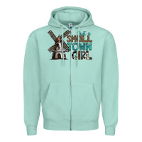 Seafoam just a small town girl Zipper Hoodie - SublimationCraftShop