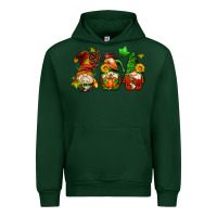 Forest Green fall gnomes with pumpkin pie Urban Hoodie - AdoDesignShop