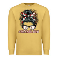 Antique Gold baseballmom messy bun Premium Sweatshirt - BarkalooDesign