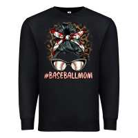 Black baseballmom messy bun Premium Sweatshirt - BarkalooDesign