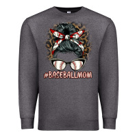 Charcoal Heather baseballmom messy bun Premium Sweatshirt - BarkalooDesign