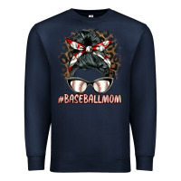 Navy baseballmom messy bun Premium Sweatshirt - BarkalooDesign