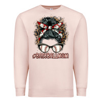 Pale Pink baseballmom messy bun Premium Sweatshirt - BarkalooDesign