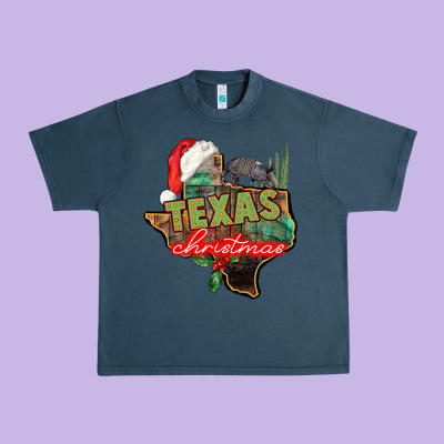 Texas Christmas Urban Heavy Tee Designed By Cowgirlartshop