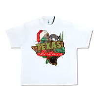 White texas christmas Urban Heavy Tee - CowGirlArtShop