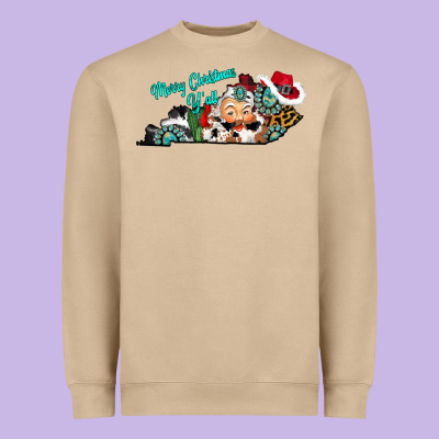 Merry Christmas Y'all Kentucky Heavyweight Sweatshirt Designed By Cowhidedigitalart