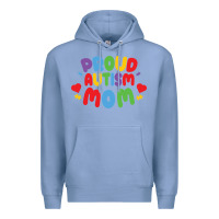Colony Blue LIL Autism Mom Premium Hoodie - CowhideDigitalArt