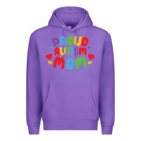 Purple LIL Autism Mom Premium Hoodie - CowhideDigitalArt