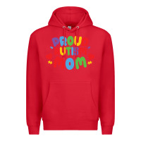 Red LIL Autism Mom Premium Hoodie - CowhideDigitalArt