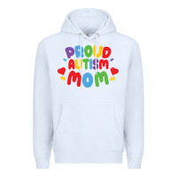 White LIL Autism Mom Premium Hoodie - CowhideDigitalArt