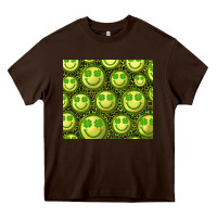 Chocolate Brown st. patrick's day lucky face Heavy Core Tee - RanaPortraitStore