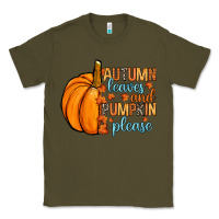 Army Green Autumn leaves and pumpkin please Classic Tee - RanaPortraitStore