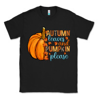 Black Autumn leaves and pumpkin please Classic Tee - RanaPortraitStore