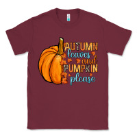Burgundy Autumn leaves and pumpkin please Classic Tee - RanaPortraitStore