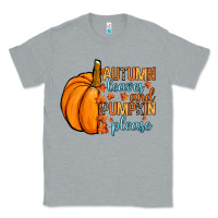 Heather Grey Autumn leaves and pumpkin please Classic Tee - RanaPortraitStore