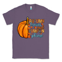 Lavender Autumn leaves and pumpkin please Classic Tee - RanaPortraitStore