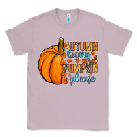 Lilac Autumn leaves and pumpkin please Classic Tee - RanaPortraitStore