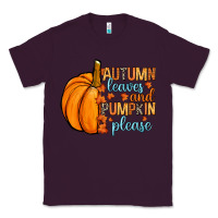 Plum Autumn leaves and pumpkin please Classic Tee - RanaPortraitStore