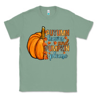 Sage Autumn leaves and pumpkin please Classic Tee - RanaPortraitStore