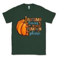 Sports Green Autumn leaves and pumpkin please Classic Tee - RanaPortraitStore
