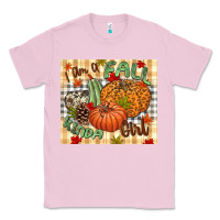 Bubblegum Pink I am a Fall kinda girl pumpkin Fall Classic Tee - NancyCooperArtShop