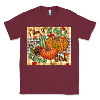 Burgundy I am a Fall kinda girl pumpkin Fall Classic Tee - NancyCooperArtShop