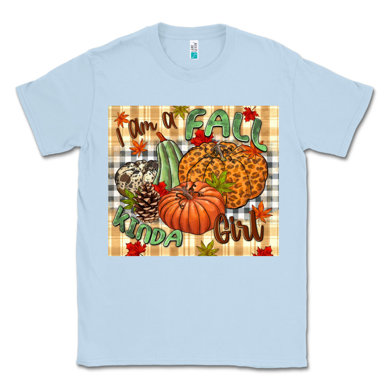 I Am A Fall Kinda Girl Pumpkin Fall Classic Tee by NancyCooperArtShop | Teevron