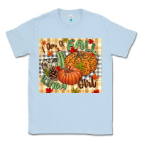 Dusty Blue I am a Fall kinda girl pumpkin Fall Classic Tee - NancyCooperArtShop