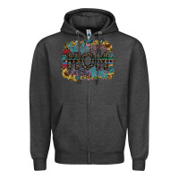 Charcoal Heather wife mom boss Zipper Hoodie - SublimationCraftShop