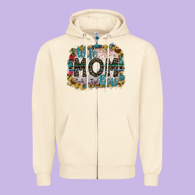 Wife Mom Boss Zipper Hoodie Designed By Sublimationcraftshop
