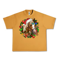 Peanut Butter horse christmas wreath Urban Heavy Tee - CowGirlArtShop