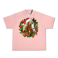 Horse Christmas Wreath Urban Heavy Tee | Teevron