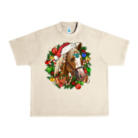 Sandshell horse christmas wreath Urban Heavy Tee - CowGirlArtShop