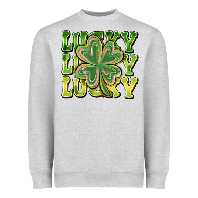 Lucky Clover Heavyweight Sweatshirt by CowhideDigitalArt | Teevron