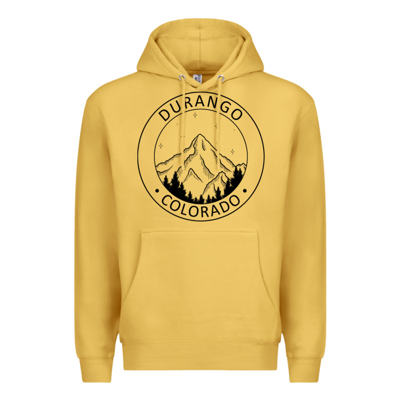 Durango Mountain City - Colorado State Souvenir Gift Premium Hoodie by trangStudio | Teevron