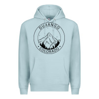 Blue Mist Durango Mountain City - Colorado State Souvenir Gift Premium Hoodie - trangStudio