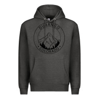 Charcoal Heather Durango Mountain City - Colorado State Souvenir Gift Premium Hoodie - trangStudio
