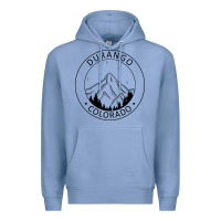 Colony Blue Durango Mountain City - Colorado State Souvenir Gift Premium Hoodie - trangStudio