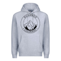 Heather Grey Durango Mountain City - Colorado State Souvenir Gift Premium Hoodie - trangStudio